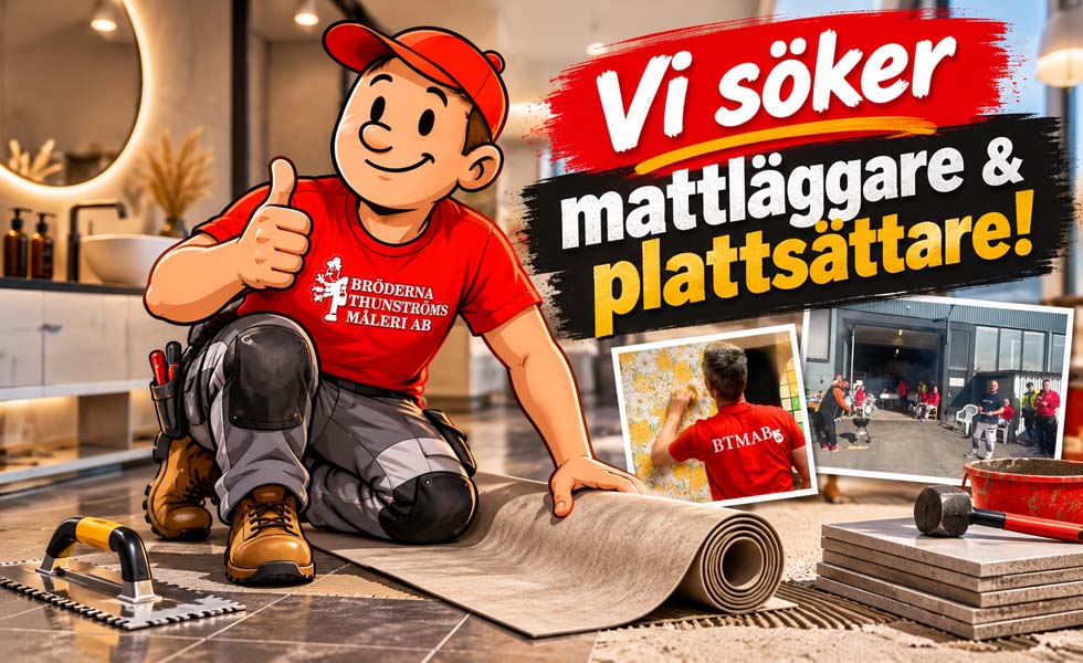 Vi söker mattläggare & plattsättare!
